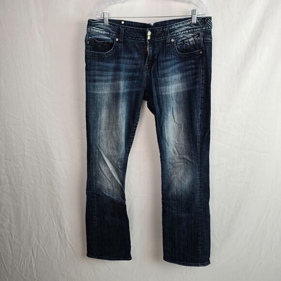 Vigoss The Chelsea Slim Boot Jeans Juniors Women's 15/16 Blue Dark Wash - Picture 1 of 16